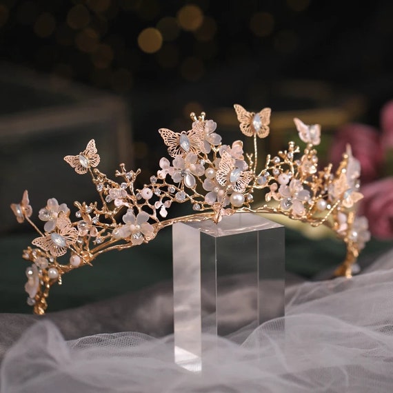 Hochzeit Haar Tiara Kristall Braut Tiara Crown Silber Farbe Diadem Schleier  Tiaras Hochzeit Haar Zubehör Kopfschmuck