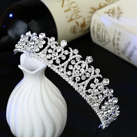 Beauty Pageant Crown Handmade Wedding Tiara Diadem Rhinestones Hair  Accessories