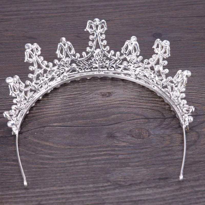 5cm Hohe Dangly Perle Kristall Hochzeit Braut Party Pageant Prom Diadem Krone 