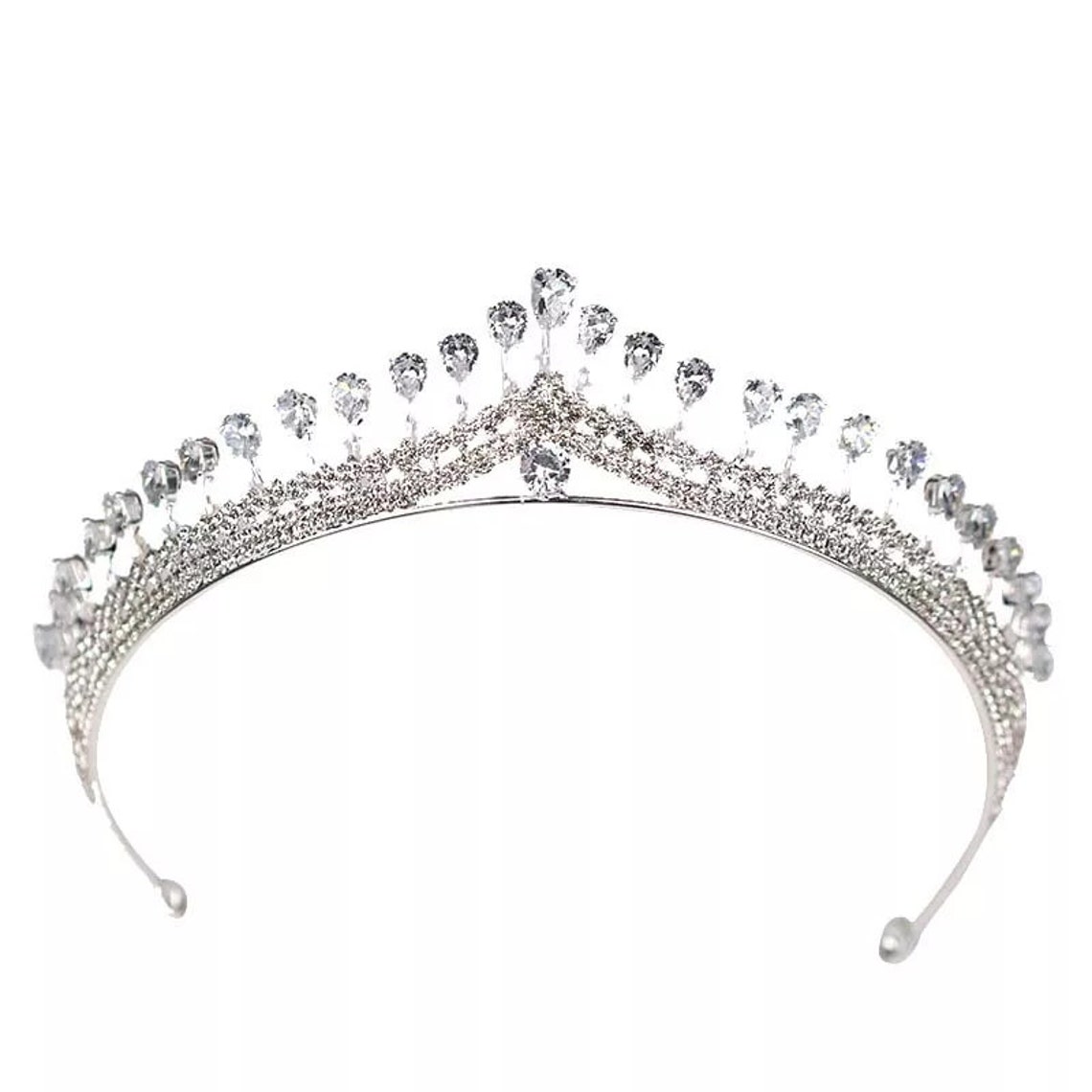 Rhinestone Tiara Queen Princess Zircon Crown Women Wedding Etsy