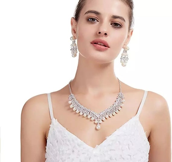 Swarovski necklace 2024 and earring set