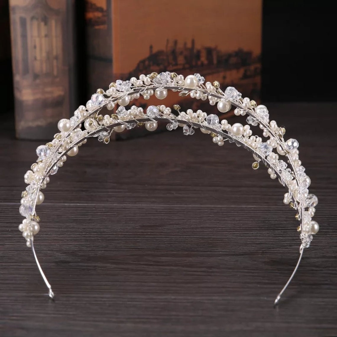 Luxury Pearl Crystal Bridal Tiaras Wedding Crown - Etsy
