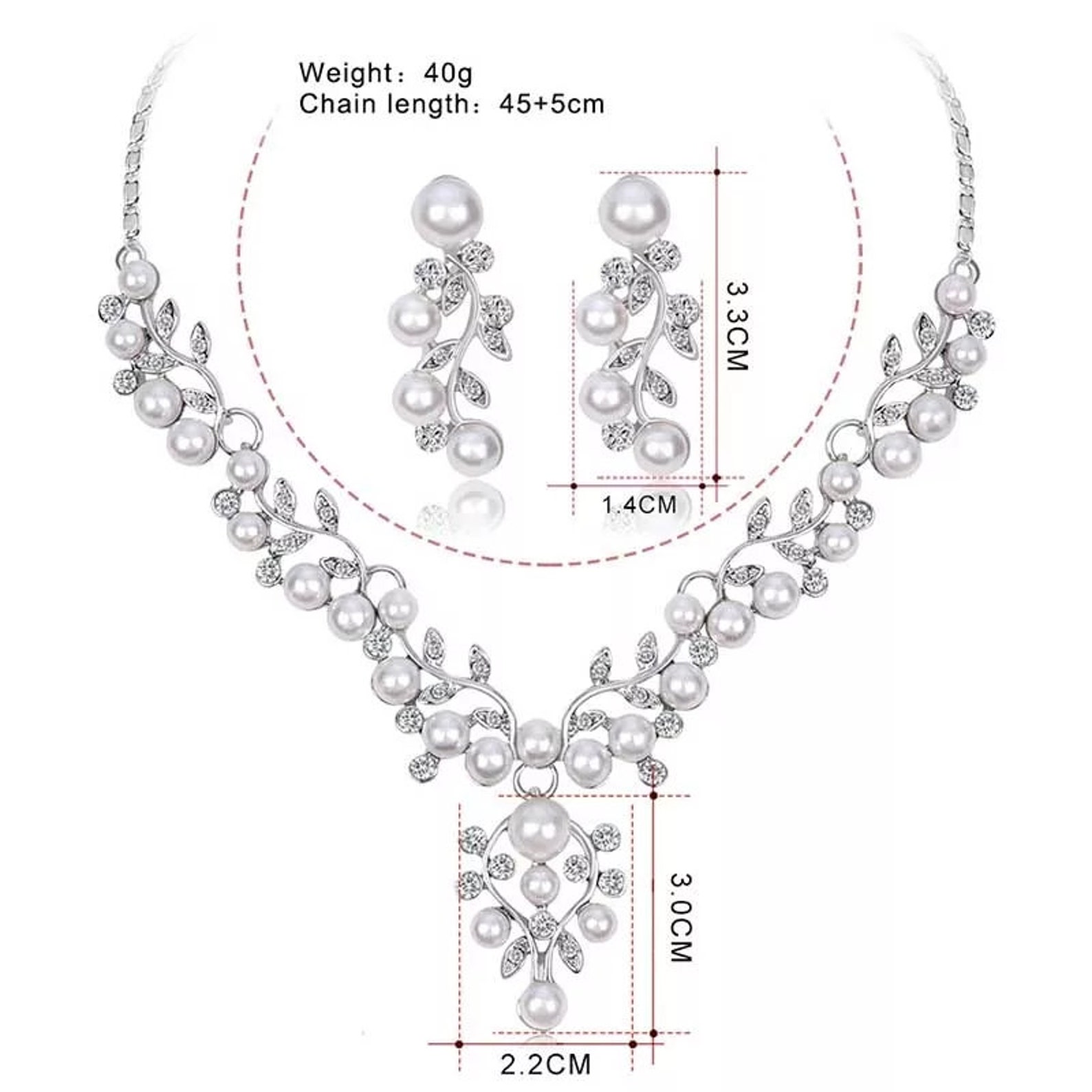 Bridal Jewelry SET Wedding Jewelry Set Crystal Necklace Etsy