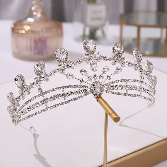 Tiara Bridal Hair Jewelry for the Bride or Bridesmaids Silver - Headdr