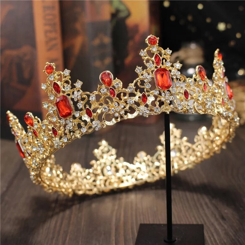 Gold crown Wedding Crown Rose Gold Bridal Crown Floral | Etsy