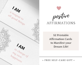 Positive Affirmation Cards: 52 Powerful Affirmations to Transform Your Life!