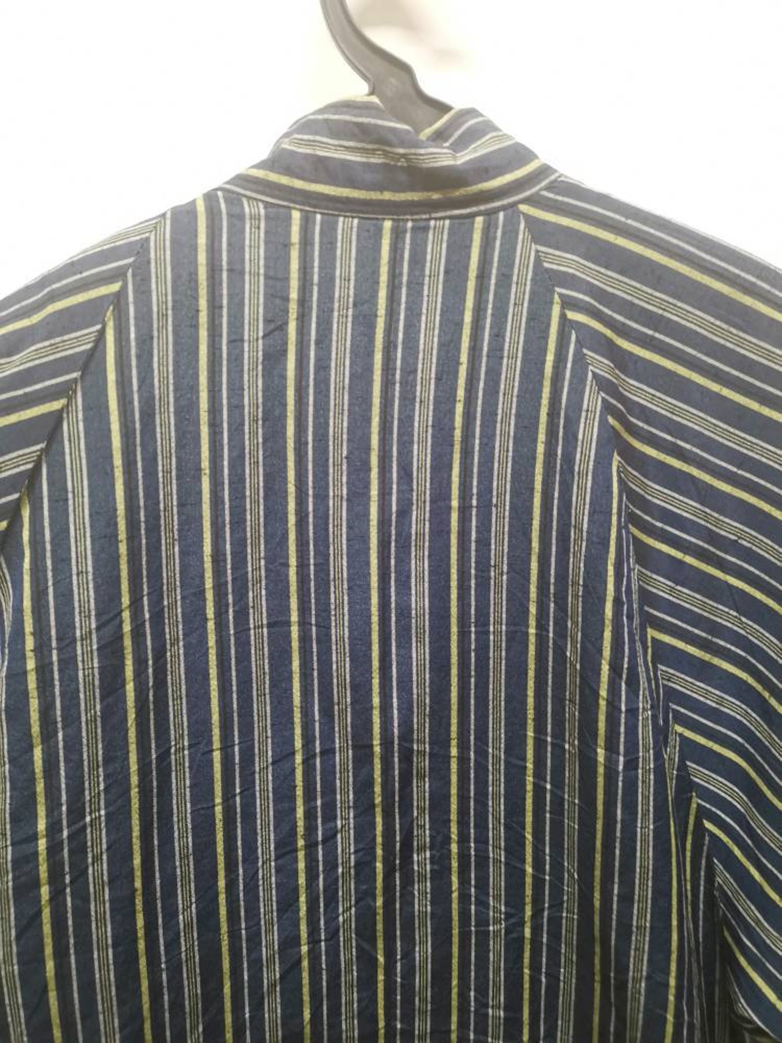 Vintage 90s KIMONO Blue yukata Nagagi traditional Stripes | Etsy