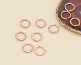 100x Spaltringe Schmuck Bastel Antik Bronze 8mm 1mm dick
