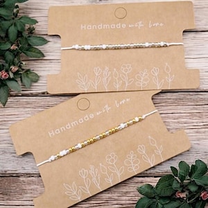 personalisierbares Morse-Code Armband, minimalistisch, Freundschaftsgeschenk, Makramee Armband Morsecode – mit Name oder Wort