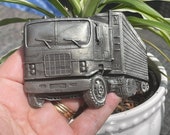 Vintage Indiana truck belt buckle, American trucker belt buckle, haulage belt buckle,truckers belt buckle, gift for him .