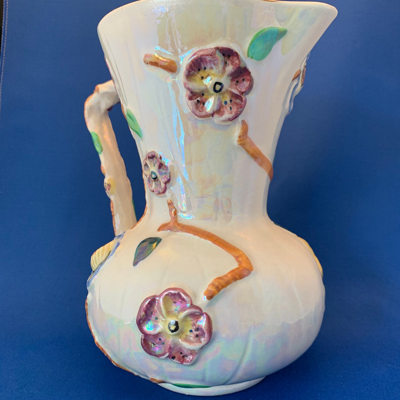 Vintage jug Arthur Wood jug Art Deco floral lustre ware Etsy