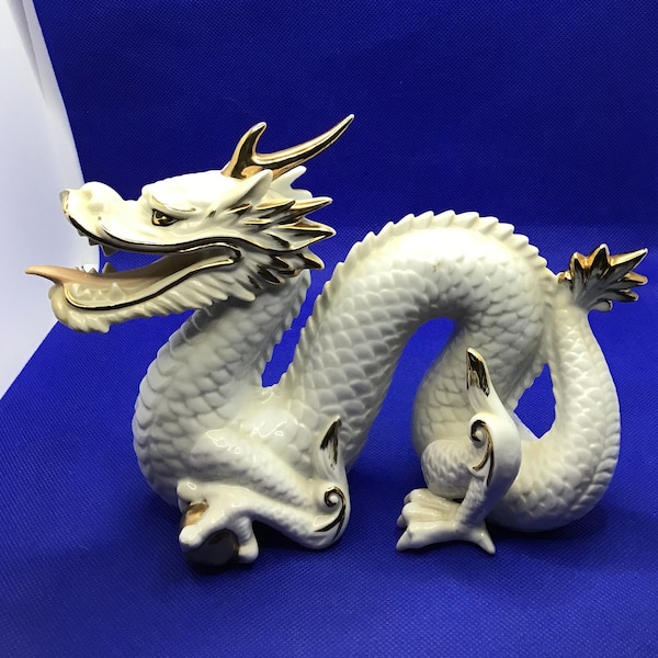 Japan Porcelain Dragon Figurine Etsy