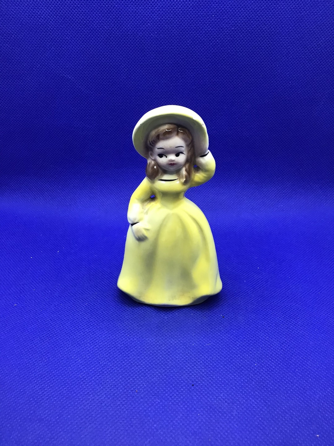 Vintage Ceramic Girl in Yellow Etsy