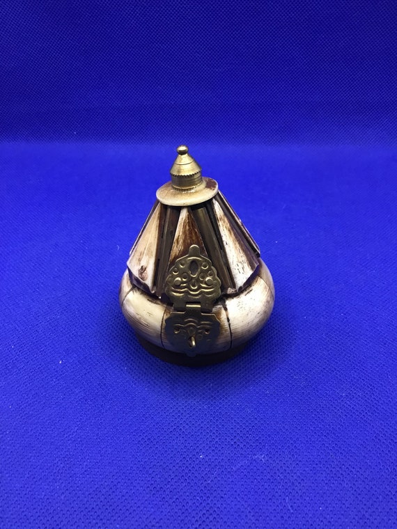 Unique Trinket Box - Bone Inlay with Embossed Bra… - image 4