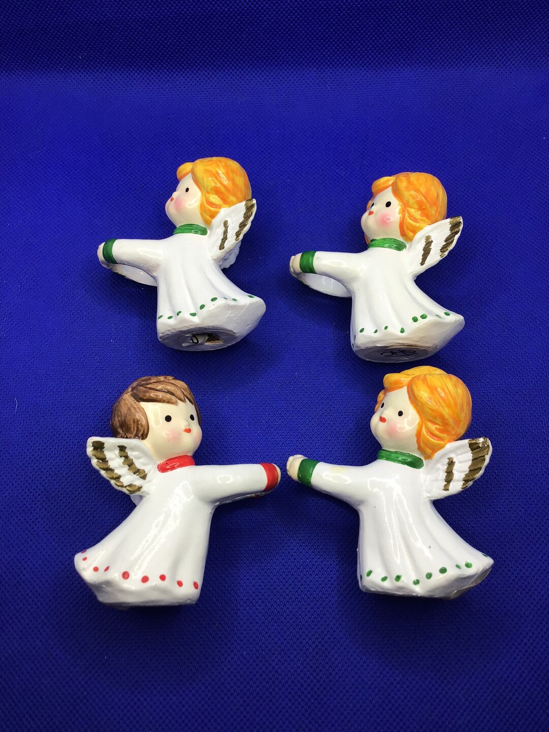 Vintage Kitschy Angel Candle Huggers Set of 4 GHC Korea Etsy
