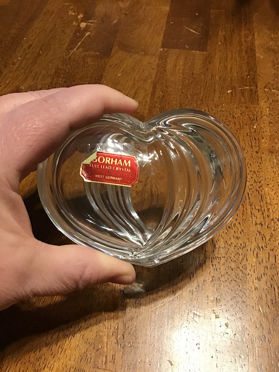 Gorham Full Lead Crystal West Germany Heart Shaped … Gem