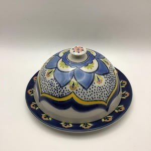Vintage Anthropologie Round Covered butter/cheese dish Bild 6