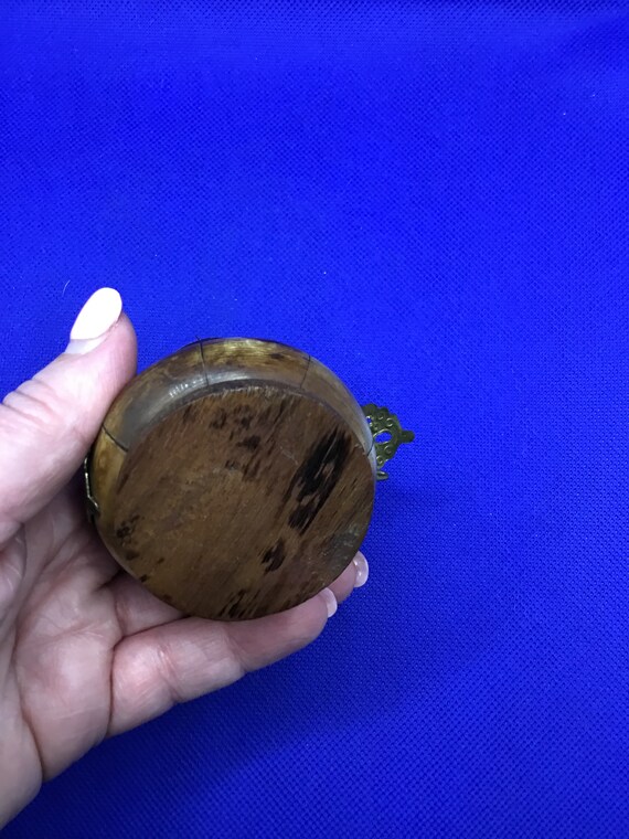 Unique Trinket Box - Bone Inlay with Embossed Bra… - image 2