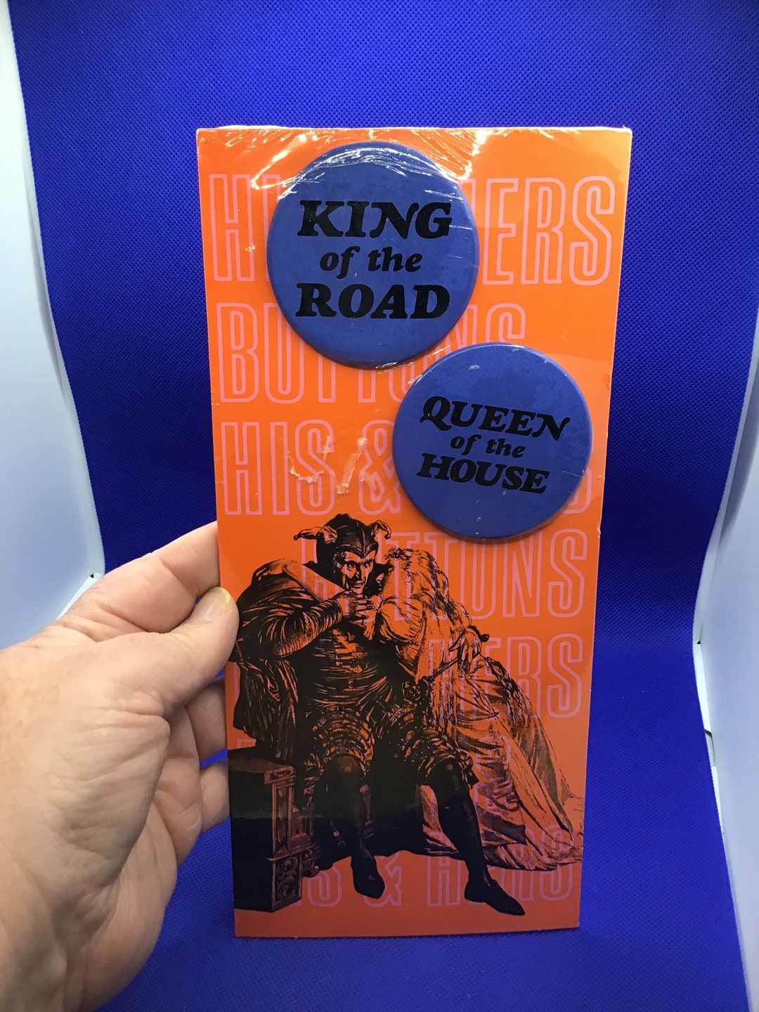 Vintage Hallmark His and Hers Pinback Buttons - King of the Road and ...
