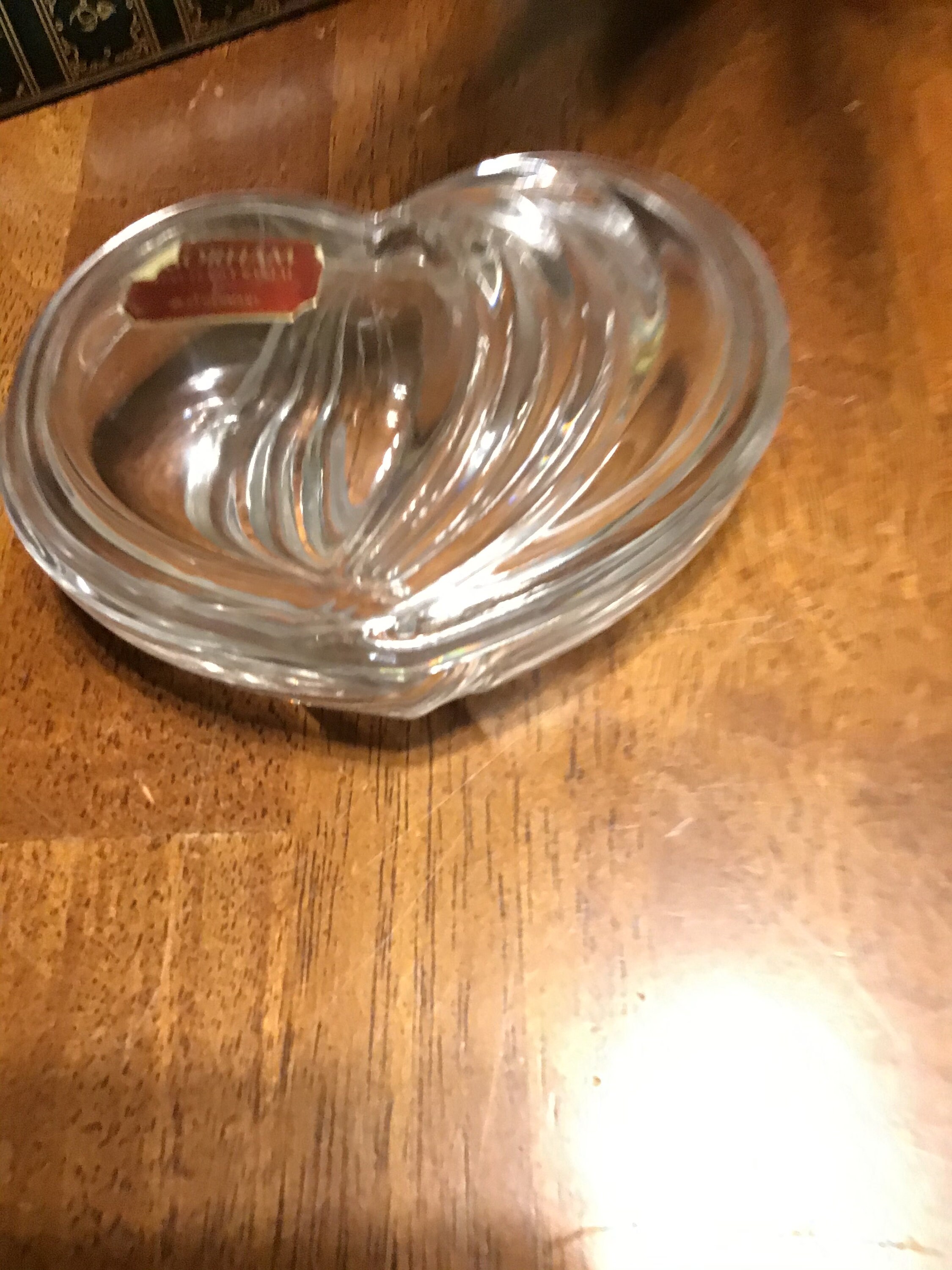 Gorham Full Lead Crystal West Germany Heart Shaped Trinket Etsy
