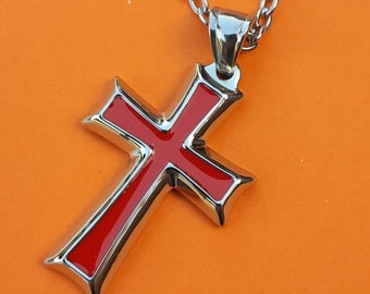 Cross necklace, Stainless steel cross, religious necklace, holy cross