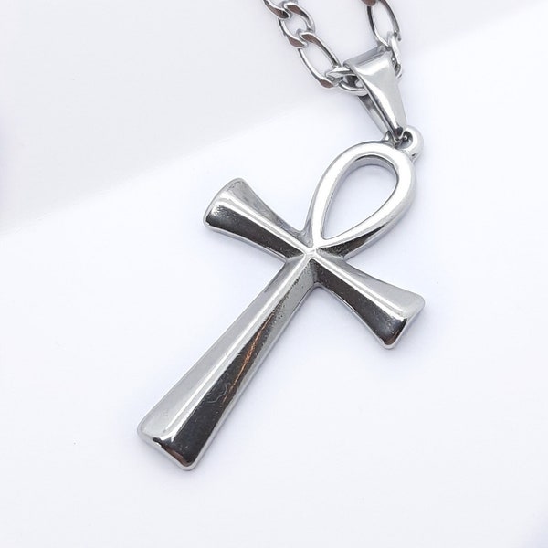 Ankh cross necklace religious gift for men women large ankh pendant Egyptian cross key of life necklace birthday gifts