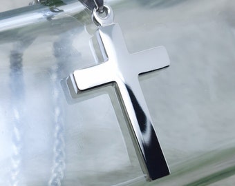 Cross necklace minimalist crucifix mens cross pendant religious jewellery