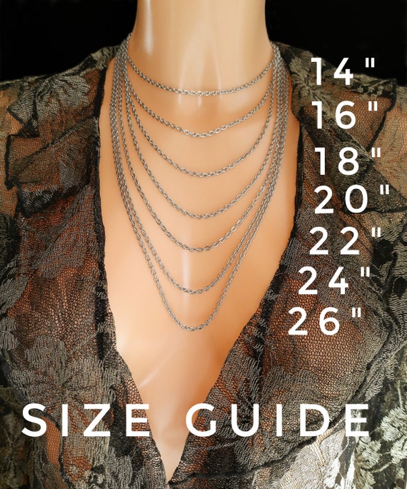 Choker Womens Necklace Chain Lengths Size Chart Best Length For