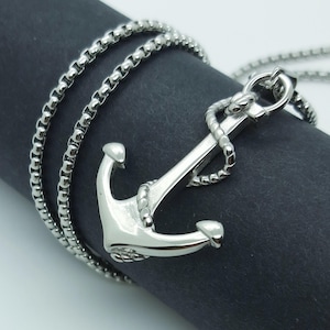 Anchor pendant necklace for men sailors nautical pendants
