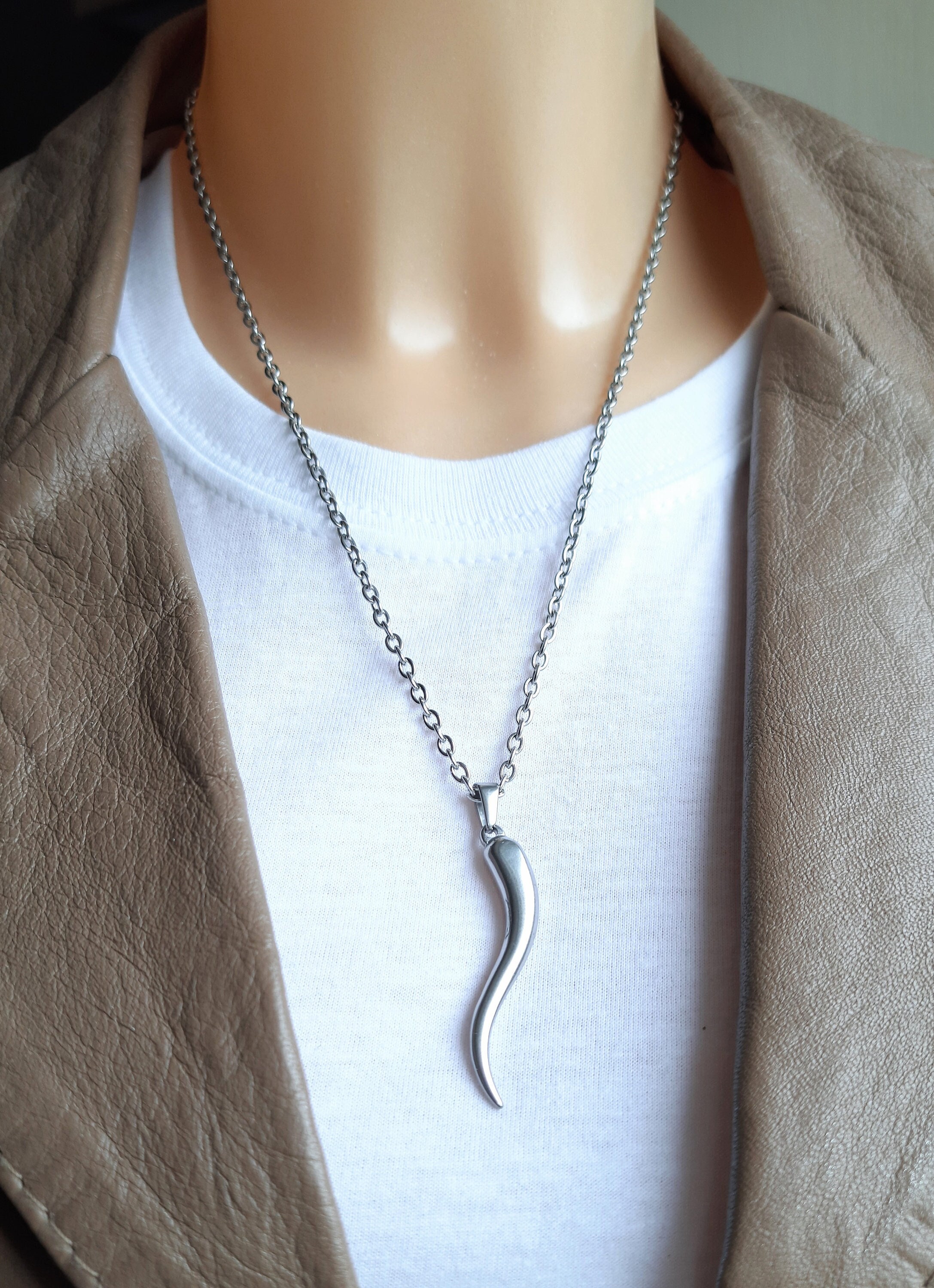 Cornicello Necklace Silver 2024 | www.mitchellbaseball.net