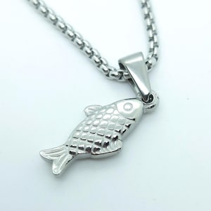 Fish pendant necklace dainty fish charm necklace river life marine theme gifts for men women