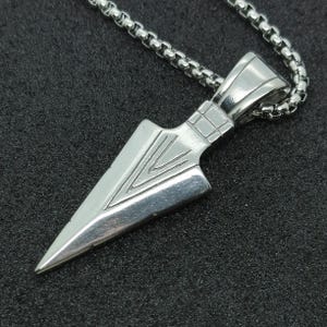 Mens arrow head pendant necklace archery viking gifts for men