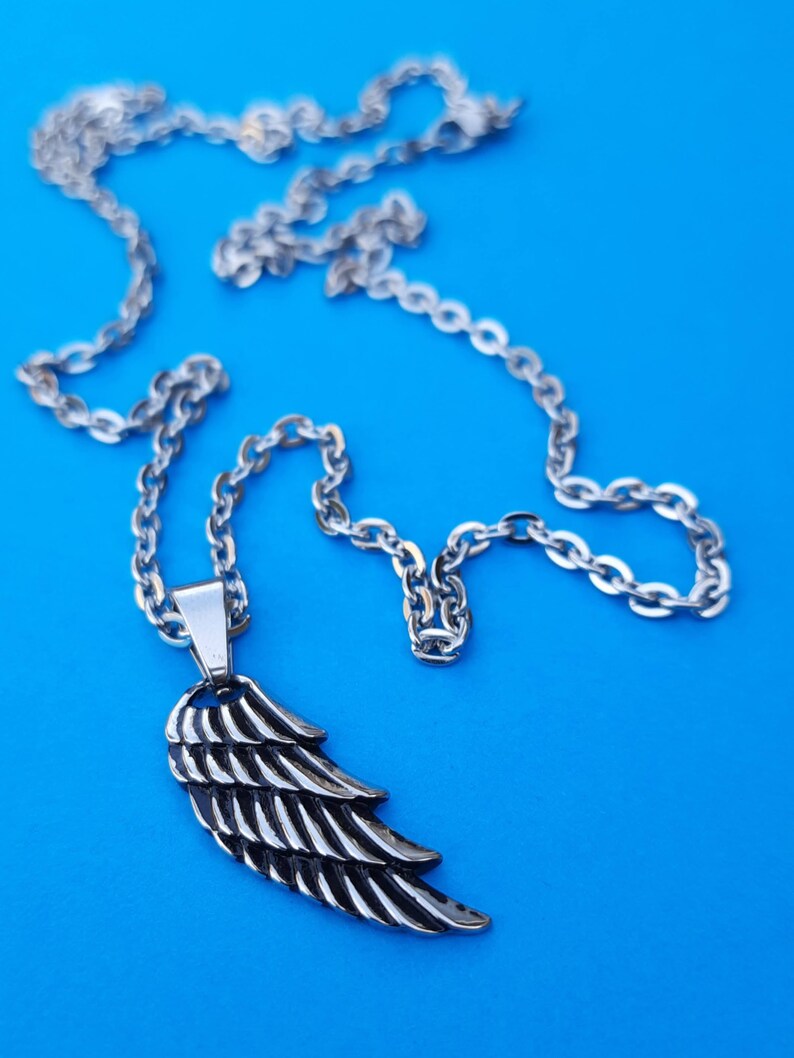 Wing Pendant Necklace Angel Wing Necklace Bird Wing Pendant Etsy UK