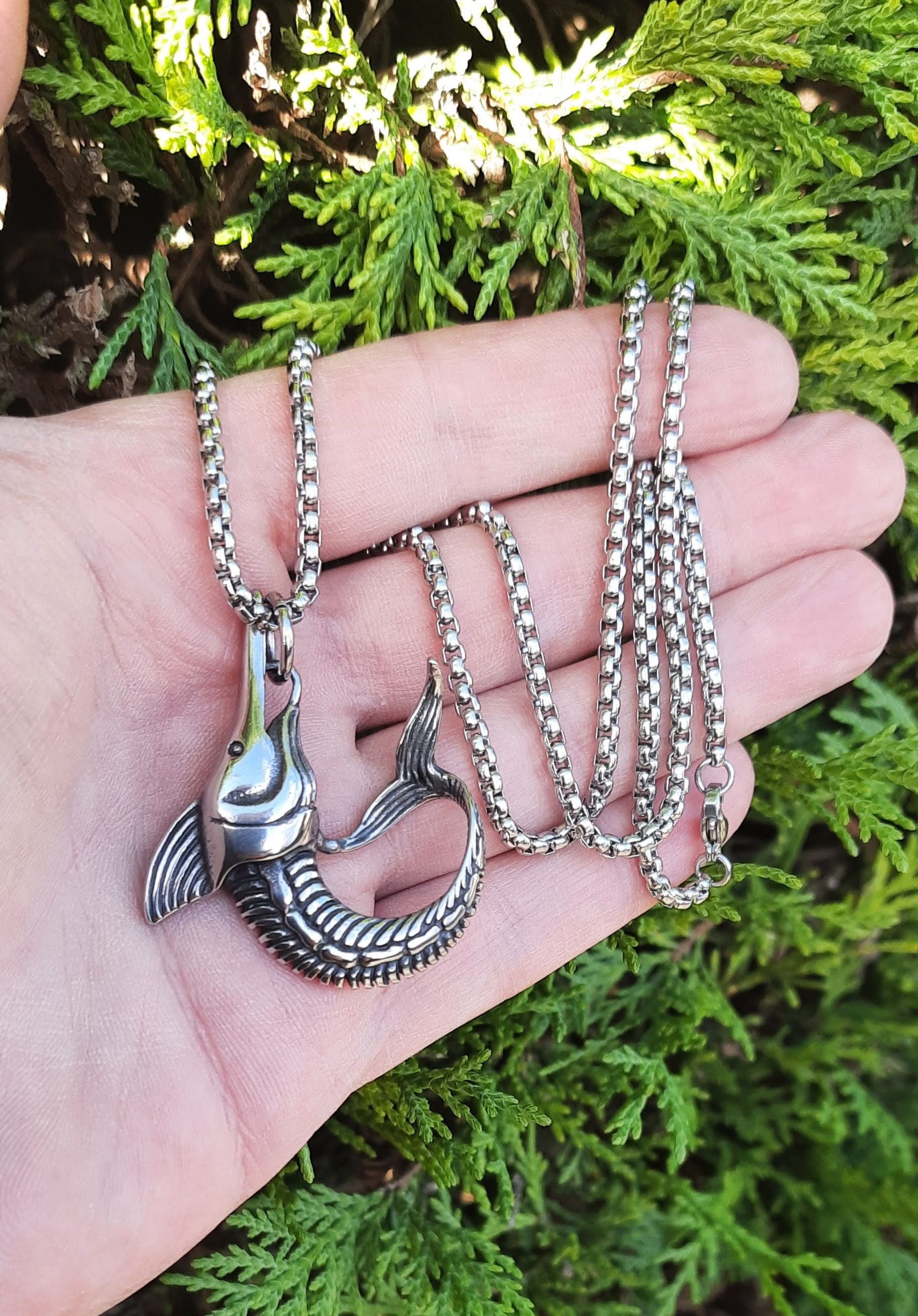 Fish necklace fishermans necklace mens pendant necklace Etsy