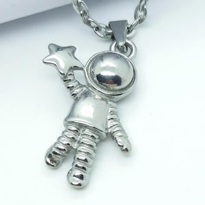 Spaceman pendant necklace astronaut space travel galaxy gift necklaces for men women