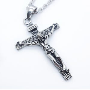 Crucifix pendant necklace cross gifts for men womens birthday Jesus necklace crucifix necklace religious gifts for christians