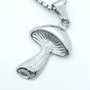 Mushroom pendant necklace dainty toadstool fungi charm nature necklace gifts for women