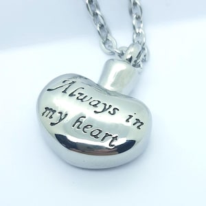 Heart Urn Necklace: womens Cremation Ashes Keepsake
