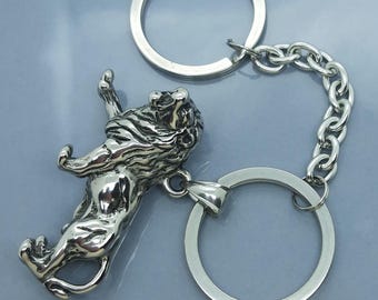 Sturdy Metal Keyring For Keys Bags Backpacks Jungle Tigers