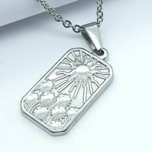 Collar con colgante de la carta del tarot del sol, girasoles, símbolo de energía positiva, joyería adivinatoria