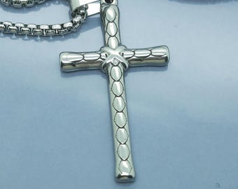 シルバーラージクロスネックレス、スターリングシルバーラージ十字架