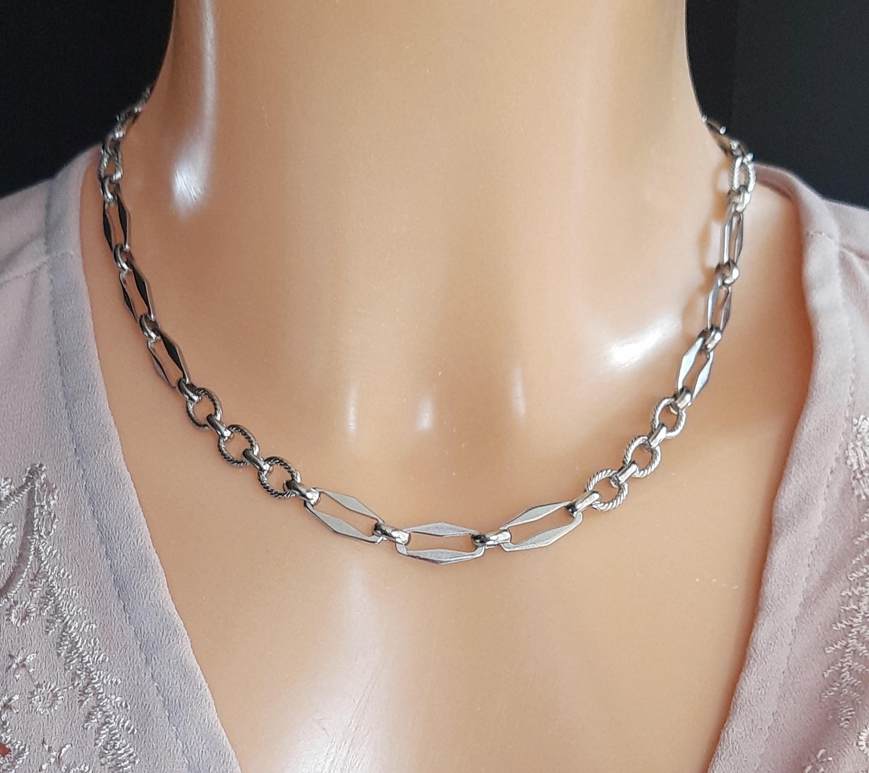 Collana Donna Luna E Stelle In Acciaio Inox - Catena A Girocollo Regolabile Con Ciondoli O-Ring - Argento, Oro, Nero