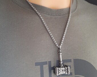 Thors hammer pendant viking necklaces Odins hammer Mjolnir for men