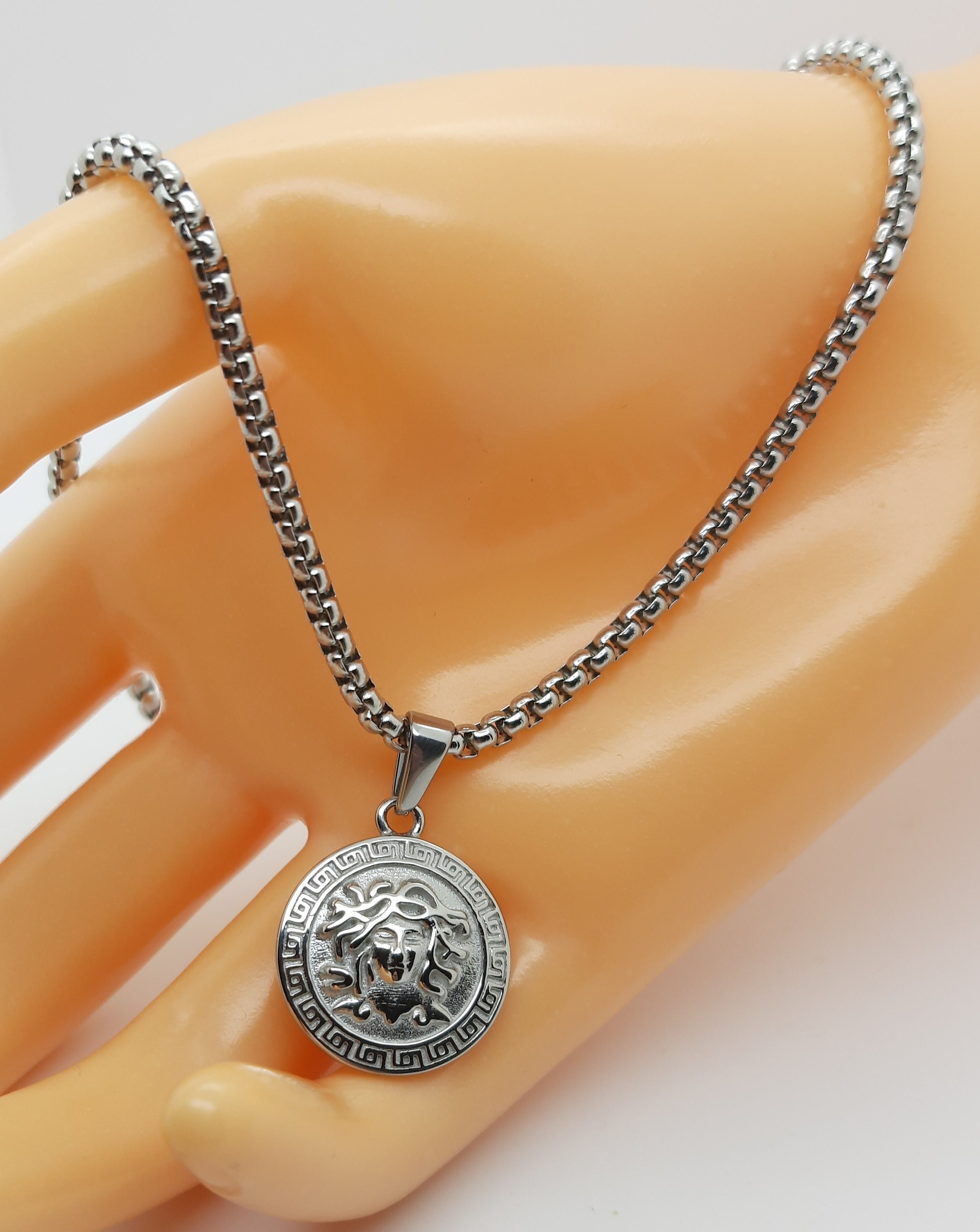 Medusa Pendant Necklace Mens Medusa 