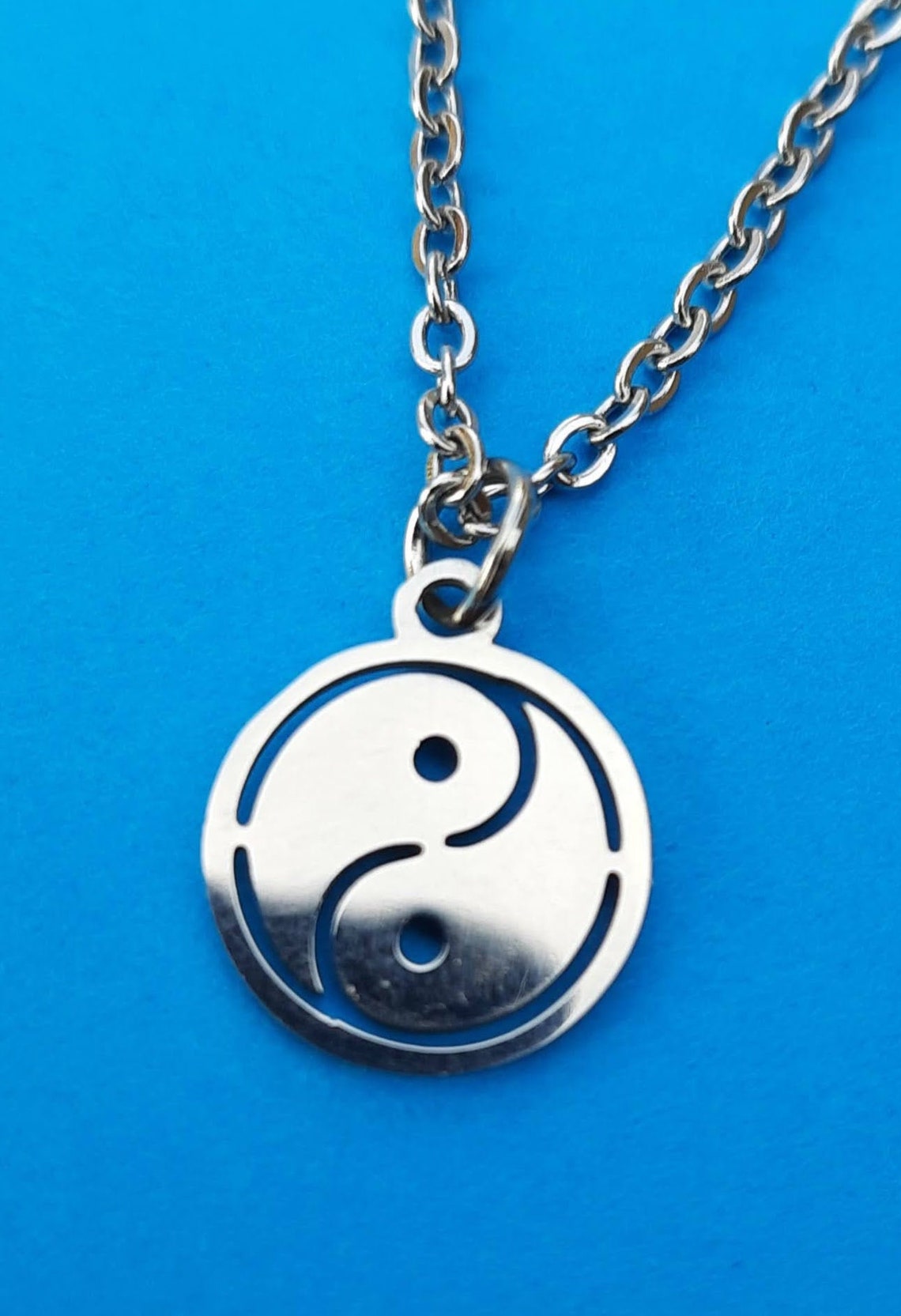 Yin yang necklace yin yang charm necklace | Etsy