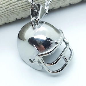 American football helmet pendant necklace gridiron gifts for men