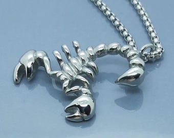 Scorpion necklace arachnid pendant animal insect pendants for men