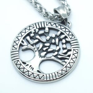 Tree of life pendant necklace Pagan tree pendant Wiccan necklace mens Yggdrasil
