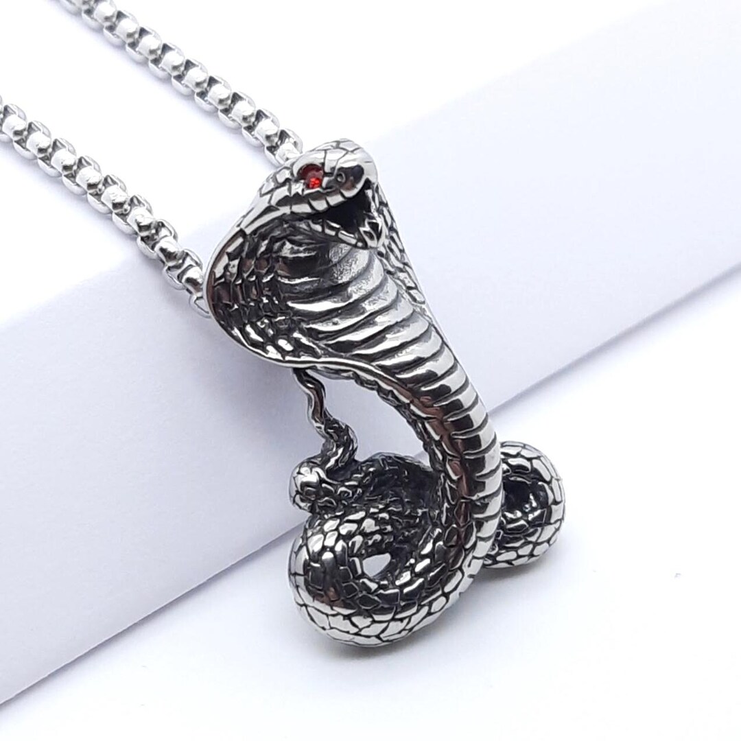 Cupimatch Collana da donna con serpente vipera gotico, choker rettile, gioielli per donne e ragazze, Lattice