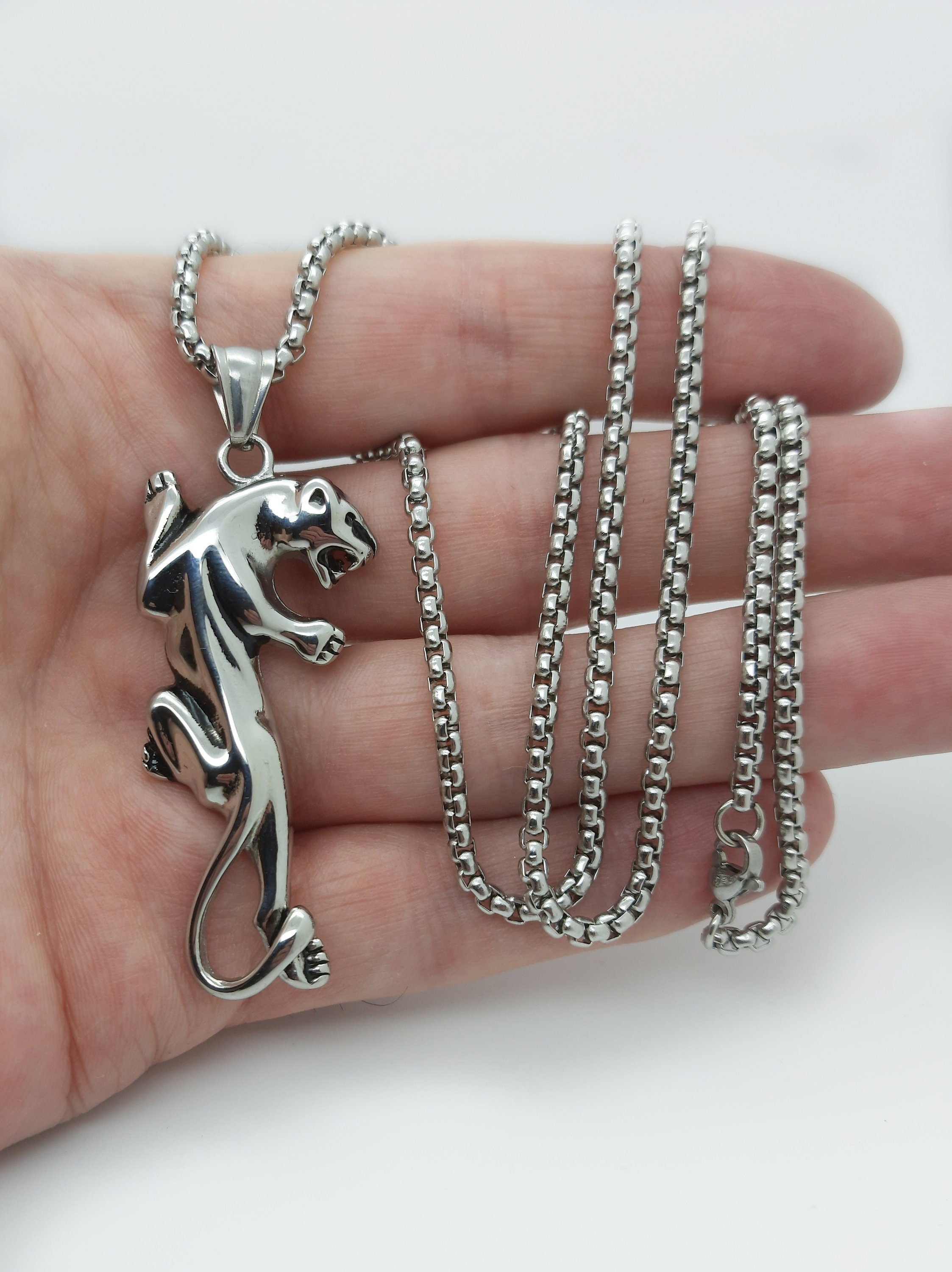 Jaguar Necklace Mens Fashion Necklace Jaguar Pendant Panther Jaguar Necklace Mens Fashion Necklace Jaguar Pendant Panther